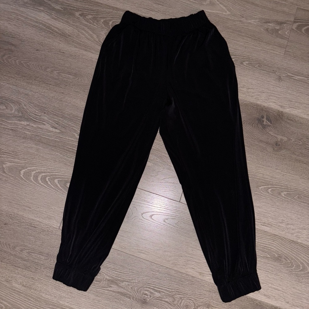 Zara Black Elastic Waist Pants